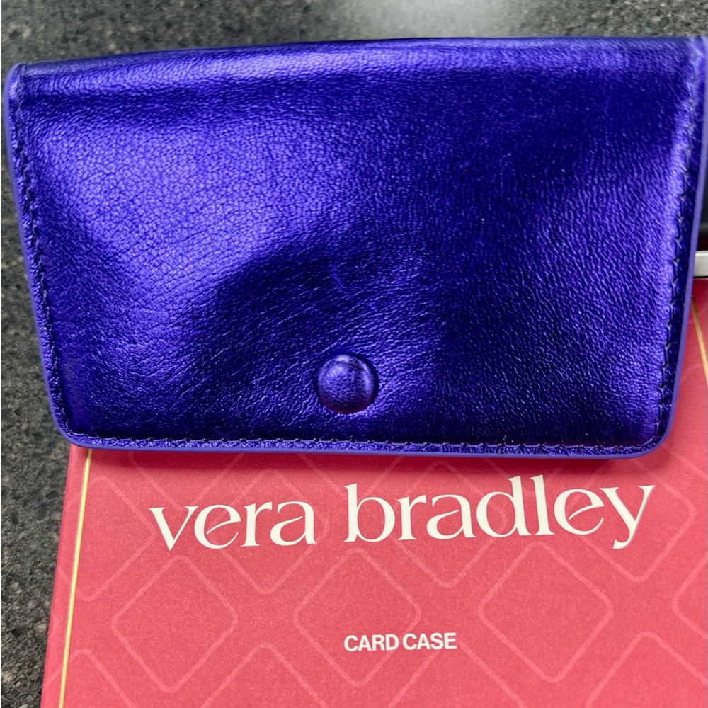 Vera Bradley Shiny Blue Card Holder